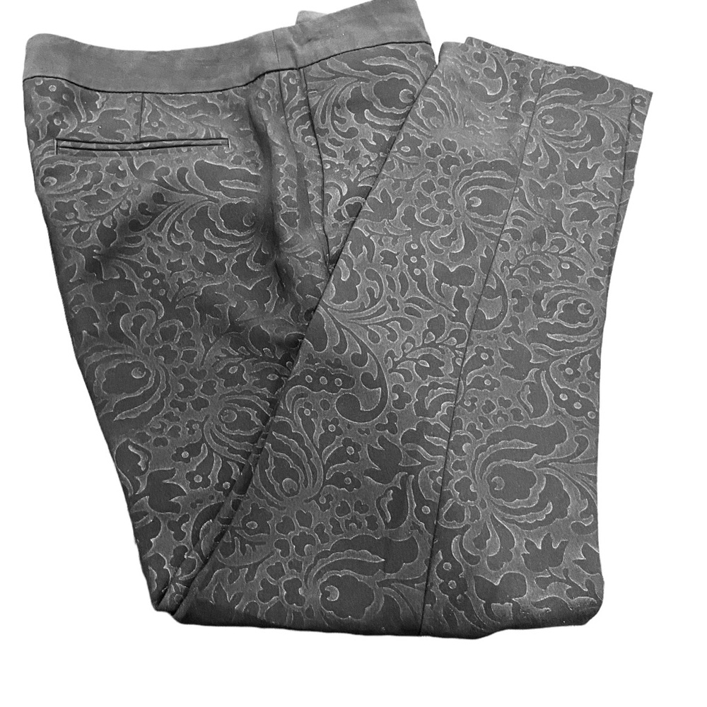 SANDRO PARIS Dress Pants Black‎ Paisley Polyester 38 EU